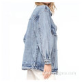 Υπερμεγέθη στυλ μόδας Lady Denim Jackets